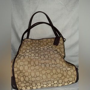 Edie Signature Coach Jacquard Shoulder Bag